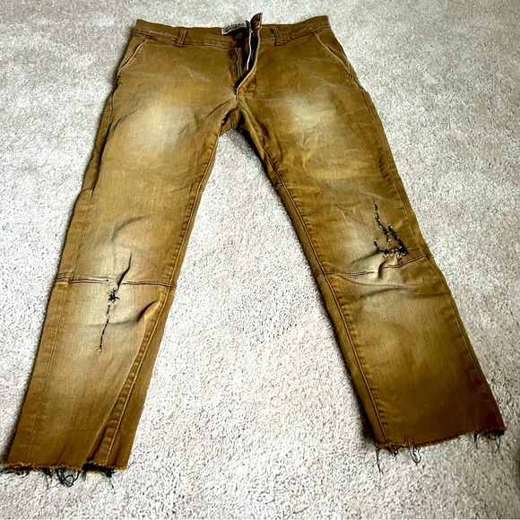 Zara tan denim men’s 31 workwear style - Picture 2 of 9